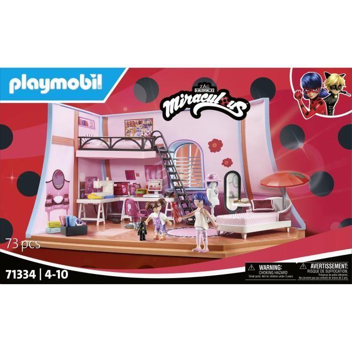 PLAYMOBIL 71334 Miraculous Chambre de Marinette, Miraculous lady bug, 73 pièces, Dès 4 ans