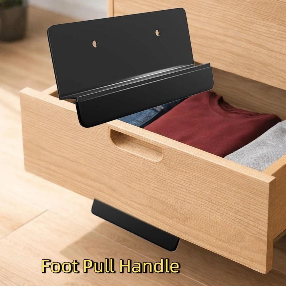 Metal Foot Pull Handle Efficient Cabinet Door Handles Durable Touchless Opener  Kitchen