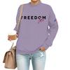 Women's Casual Fashion Round Neck Long Sleeve  Printed Sweatshirt