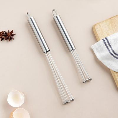 Edelstahl-Kugel-Schneebesen, rostfrei, Perlen-Eierbesen, handgehaltene Mischwerkzeuge