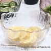 Japanese Gold-Rimmed Hammered Glass Bowl for Salad and Fruit