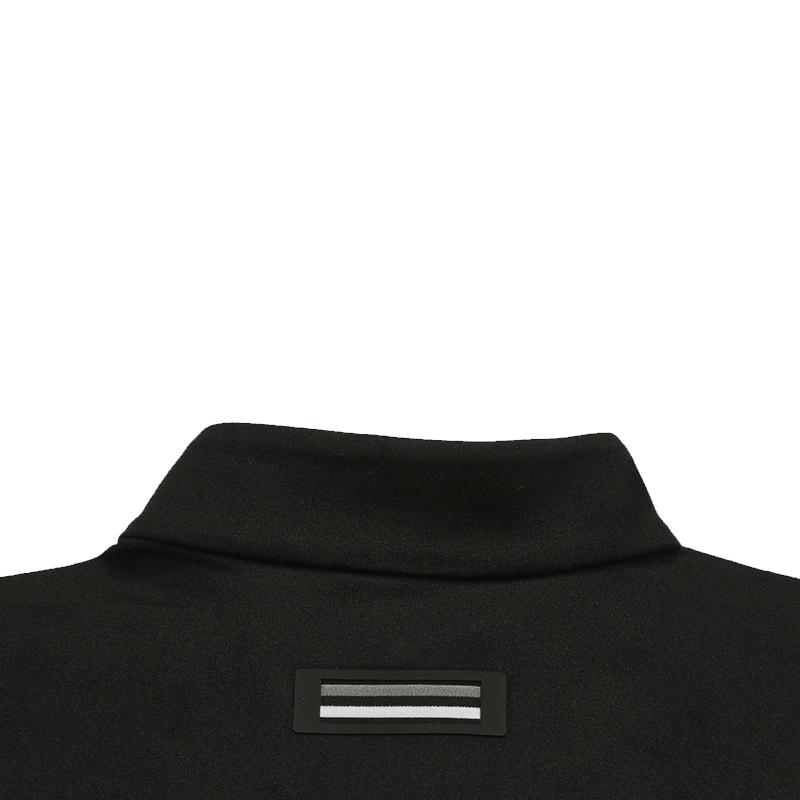 FILA Golf Series Simple Style Casual Sports Versatile Elastic Comfortable Long Sleeve Stand Collar Knit Top Men tops A11M545216FBK