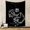 "Basketball Star-Themed Black Patterned tapestry for bedroom and living room home decor"