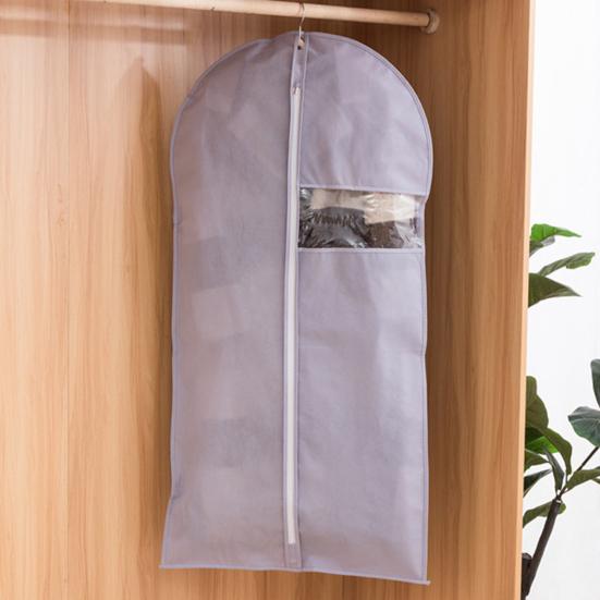 Cloth Overcoat Dust-proof Reusable Non Woven Fabric Visible Window Clothing Hanging Bag for Home