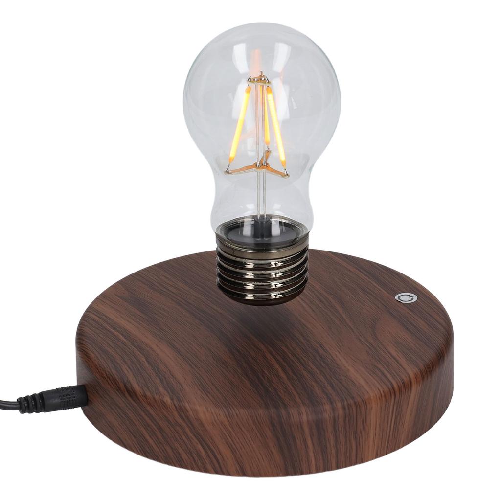 Floating Light Bulb Desk Lamp 360 Degree Rotation Wireless LED Magnetic Levitating Lamp with Base