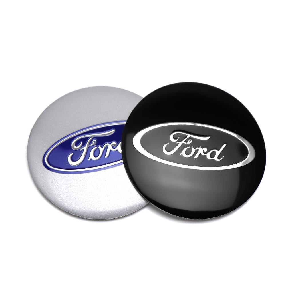 4 Stück Auto Felgen Radnabenabdeckung Aufkleber Zubehör für Ford ST Racing RS Mustang Mondeo Edge MK Kuga Fiesta Fusion