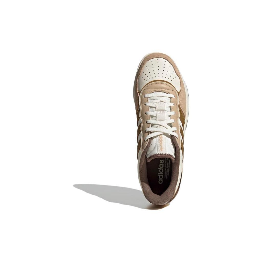 Adidas Originals Courtic Synthetic Leather Suede Comfortable Versatile Low-Top Sneakers Unisex Sneakers Khaki ID6068