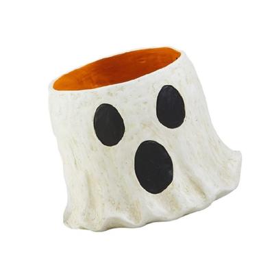 Cute Ghosting Designed Figurine Flower Pots Decorations Halloween Ghosting Planter Resin Crafts Ornaments For Courtyard Porch