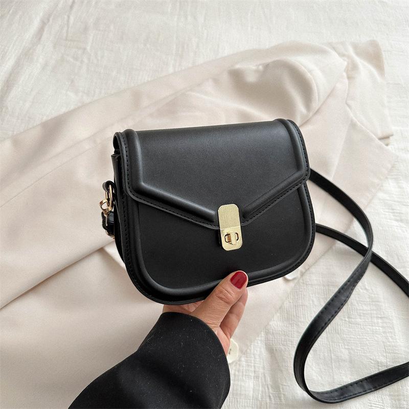 Women'S Bag Lock Small Square Bag Niche Foreign Shoulder Bag Texture Pu Messenger Bag Fashion Bag