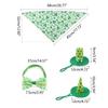 Dog Top Hat Collar Holiday Shamrocks for Small Medium Girl Dogs Cats Dog Collar Necklaces Kerchief Costumes