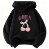 Y2k Girls Cherry Design Printed Fashion Sweatshirt Kids Children's Sweatshirts Hoody for Boys Girls Casual Hoodies Clothes