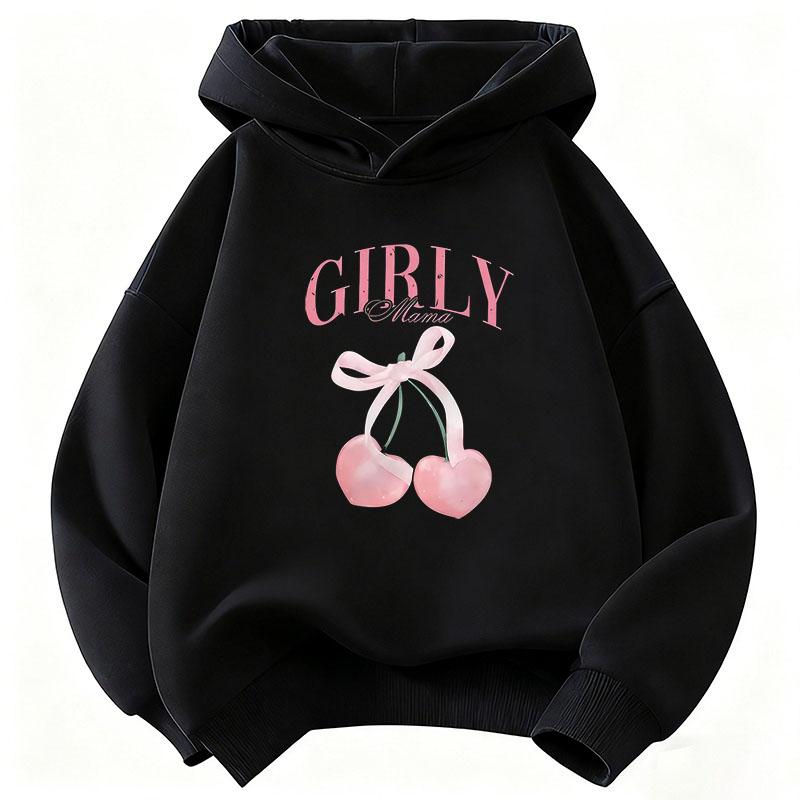 Y2k Girls Cherry Design Printed Fashion Sweatshirt Kids Children's Sweatshirts Hoody for Boys Girls Casual Hoodies Clothes