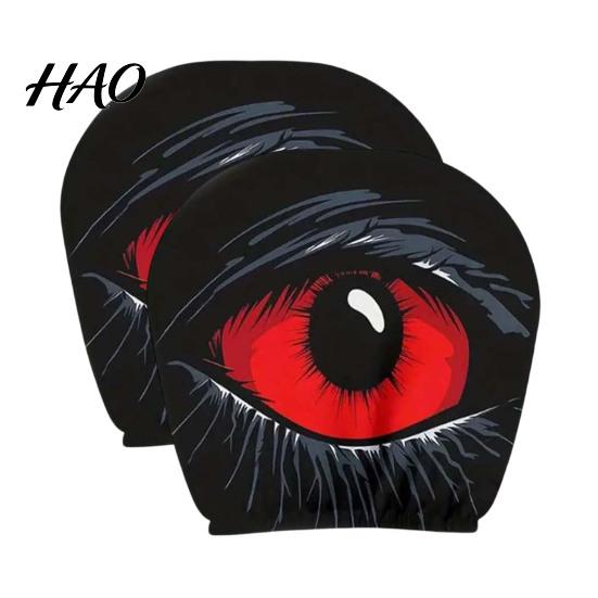 Gift for Car Enthusiasts 2Pcs Halloween Headrest Pillowcase, Universal Fit Pillow Cover, Soft Auto Interior Decoration Spooky Pillowcase Automotive