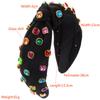 Lebendiges Kontrastfarbenes Geknotetes Stirnband Mehrfarbiges Kristall-Haarband Ausgefallene Mode-Haarschmuck Street Style Kopfschmuck Neu