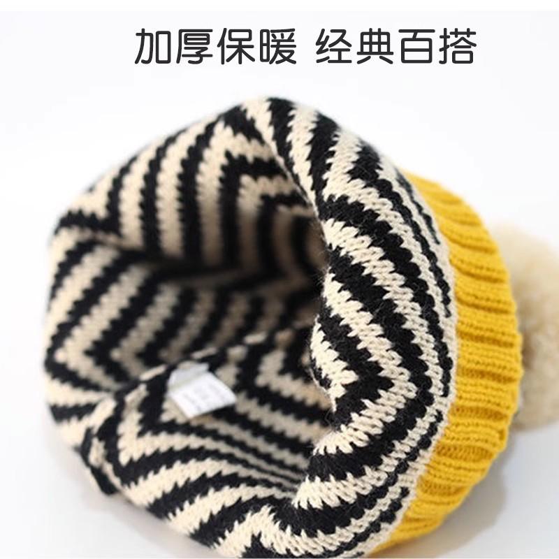 Winter Children's Warmth Autumn and Winter Men's and Women's Scarves Two-piece Set Children's Knitted Wool Hat Scarf Two-piece Set Wholesale