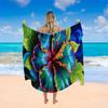 Art Collection Beach Sarong Smock, Embellished Semi-Transparent Elegant Beach Bag Skirt for Women