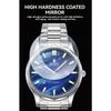 Blaue Zifferblatt Herren Automatische Mechanische Uhr Edelstahlarmband Datumsanzeige Wasserdicht Leuchtend Luxus Business Armbanduhr