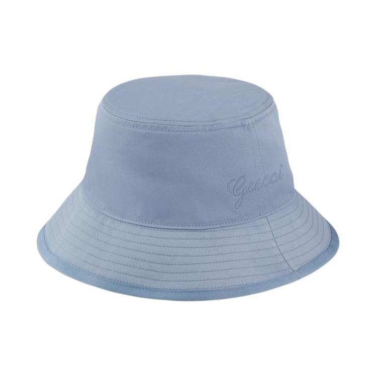 Gucci Cotton Bucket Hats Men's Blue 7827334HA8Y4969