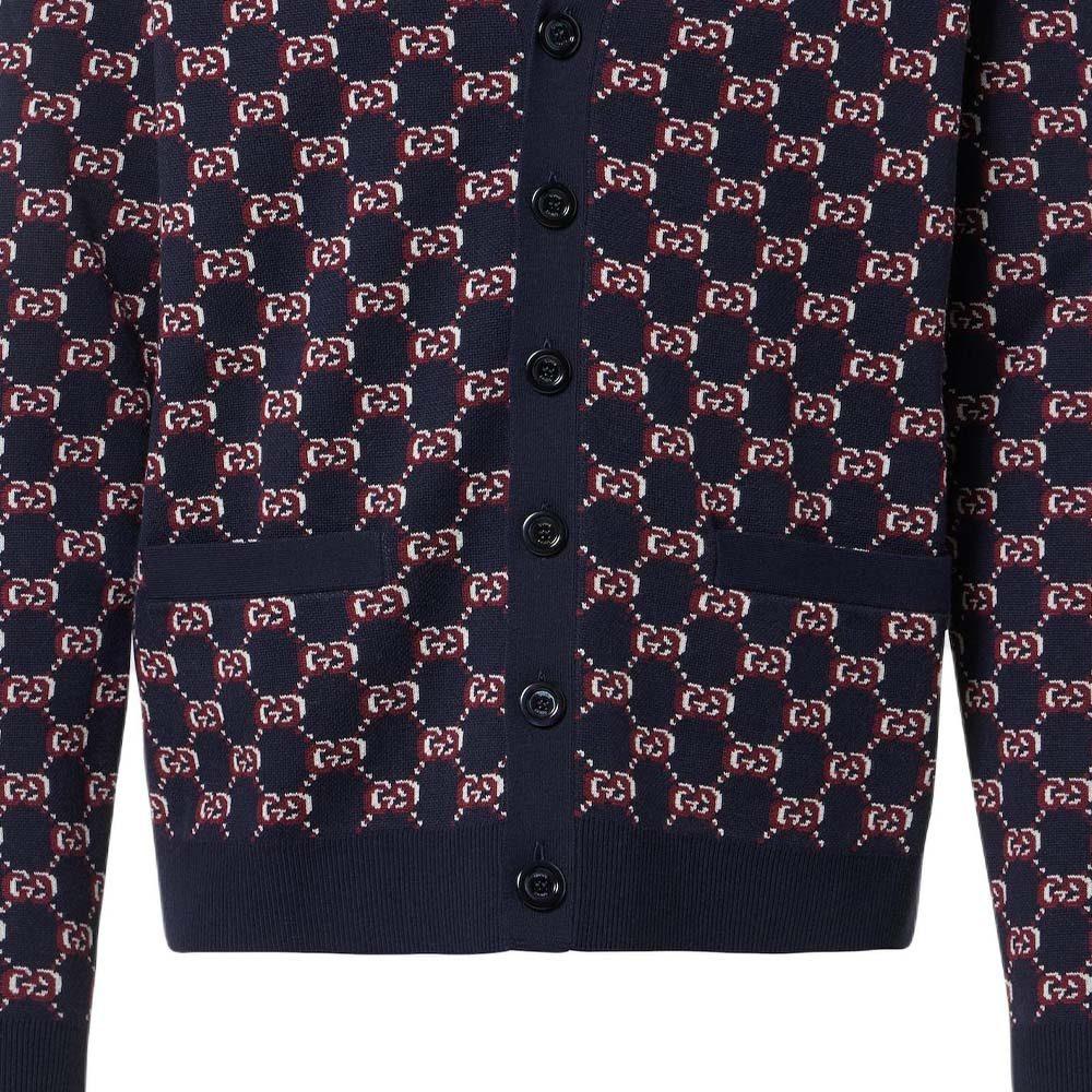 GUCCI Monogrammed Button Up Cardigan 801705-XKEAP-4116