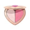 Paleta de Blush Coração Bicolor para Cor Natural em Gradiente nas Bochechas e Volume Facial Realçado Para Todos os Tipos de Pele