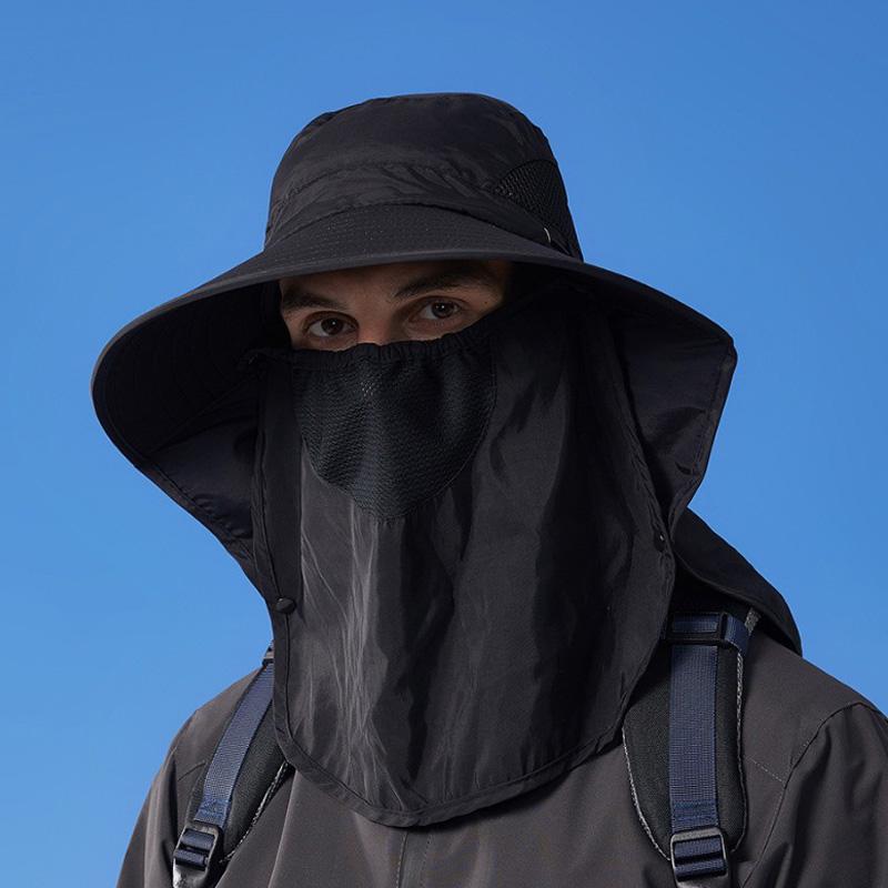 Sun Protection Hat Summer Outdoor Riding Fishing Uv Protection Mask Shawl Fisherman Hat Men Mountaineering Hat