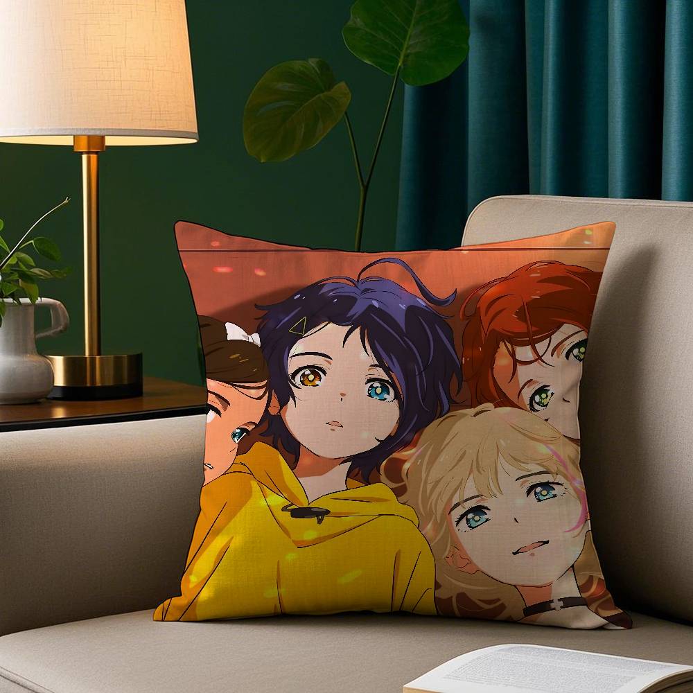 

Anime W-Wonder Egg Priority Pillow Case Plush Fabric Soft Pillowcase Double Sided Print Sofa Cushion Cover Throw 12x12Inch