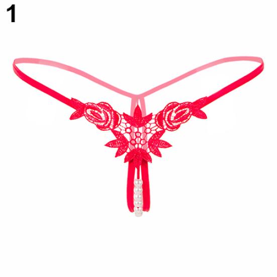 Frauen Sexy Tangas Strap G-string V-string Höschen Spitze Blume Unterwäsche Slips