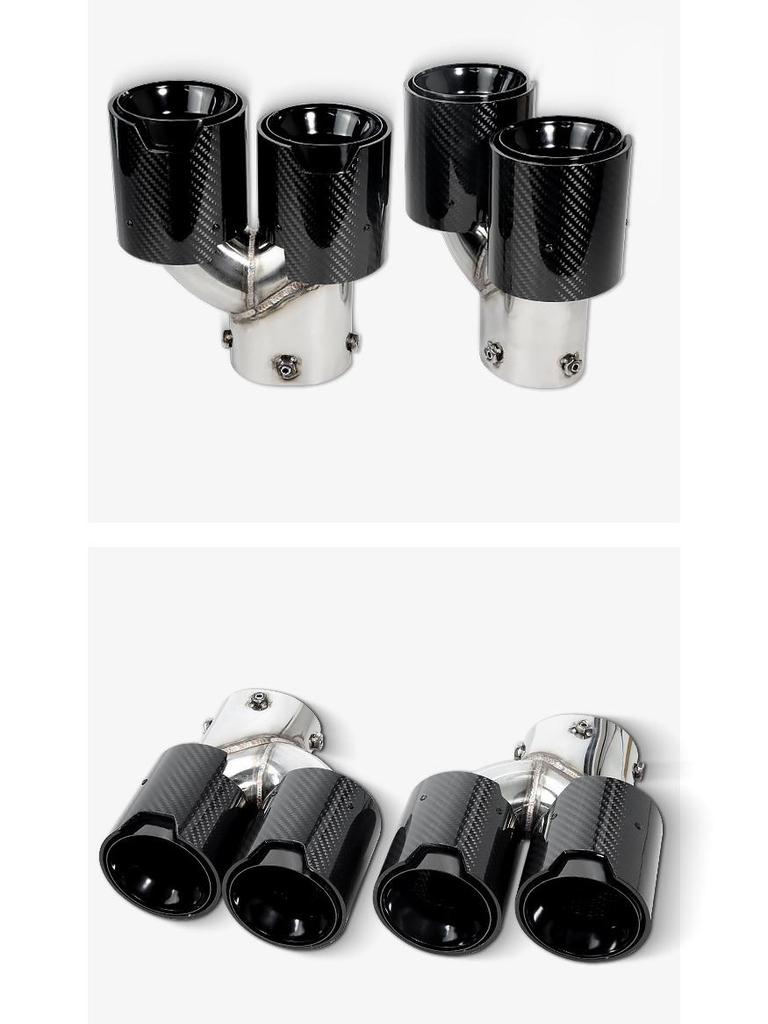 Edelstahl Carbonfaser Endrohre für 3er: 325Li, 320i, 330G, G20, G28