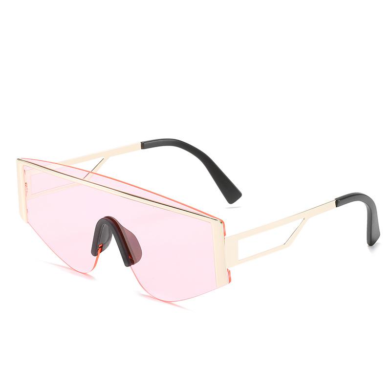 Ocean Square Integrated Sunglasses, Metal Large Frame Sunglasses, Sunglasses For Women