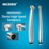 NICEDEN Silent LED Turbine Air Rotor Push Button Portable Dental LED High Speed Handpiece with 5 Lamps LED Light
