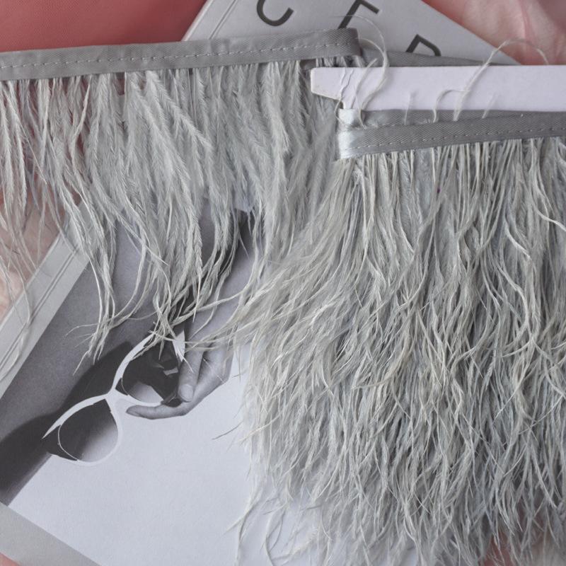 

Цвет Страусиное Перо Ткань Кромка 9-11См Платье Модная Декорация Перьевая Ткань С Бахромой Аксессуары Для Одежды