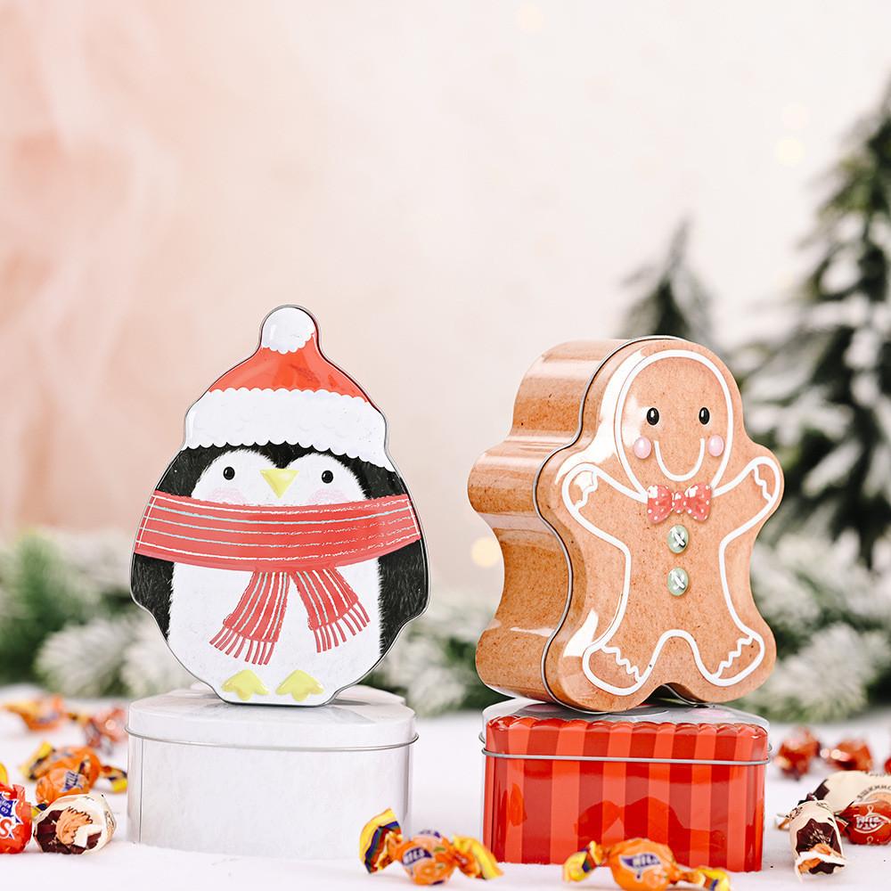 Santa Decorations Christmas Claus Snowman Candy Box Penguin Cookies Gift Tank