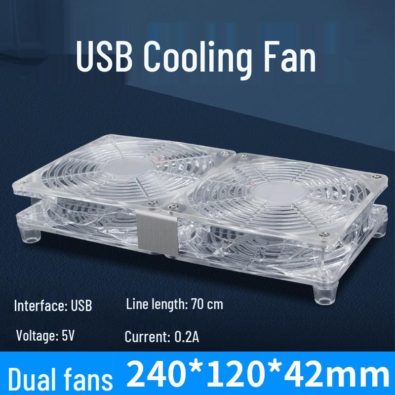 Leiser USB 12CM Axiallüfter für Router, Laptop und Gehäuse, 5V 12025