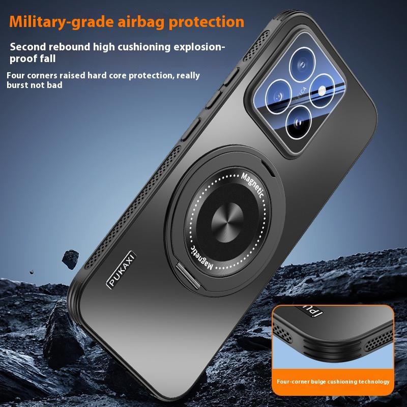 Etui dla Xiaomi 14 Pro Kompatybilne z MagSafe Podstawka TPU PC Odprowadzanie ciepła Pokrowiec na telefon