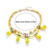 Handgefertigte Perlen Bananenblüte Anhänger Halskette Mehrschichtiger Schmuck Für Frauen Sommer Mode Harzperlen Schichtkette