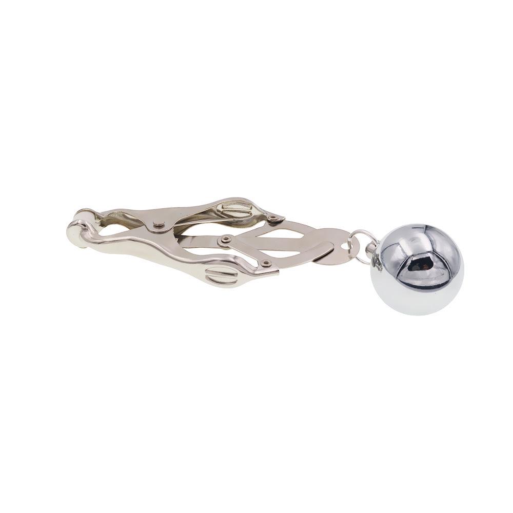 Chaquj Erotic Nipple and Labia Clamps with Gravity Ball Pendant
