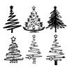 Metal Christmas Tree Wall Decoration Modern Minimalist Black Abstract Tree Wall Art Home Office Living Room Bedroom Wall Hanging Ornament