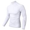 Mcn Sports White Slim Fit Uv Turtleneck Long Sleeve Functional Sports T-Shirt