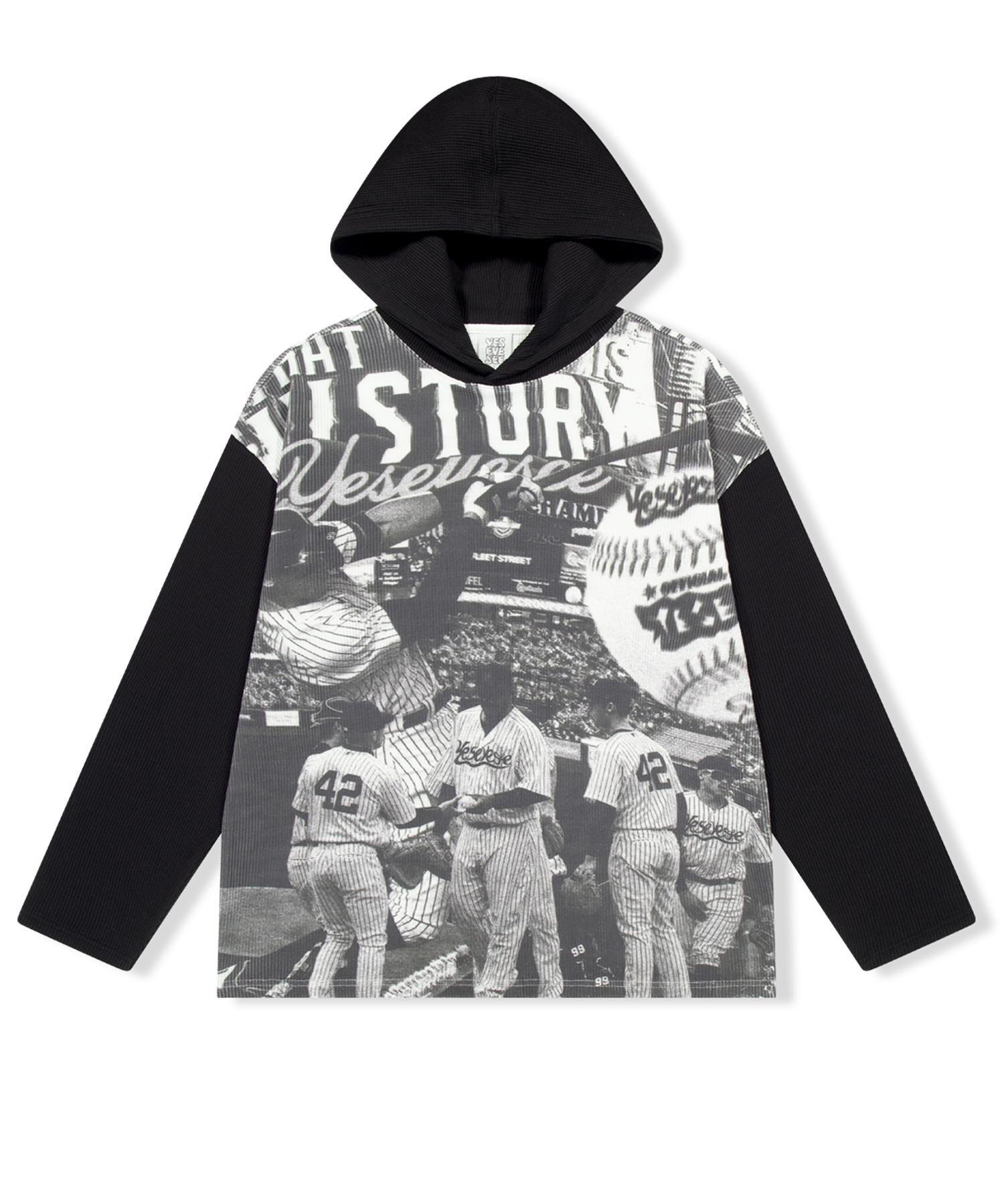 Yes Ic Baseball Waffle Hoodie Black Xl