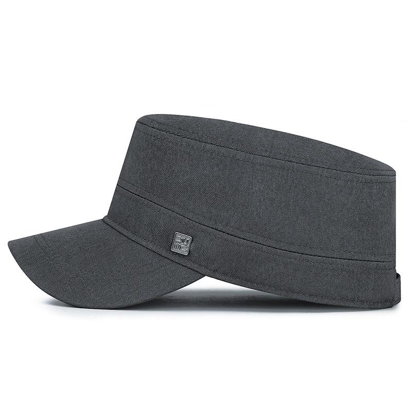 Spring Autumn Outdoor Flat Top Cap Middle-Aged and Elderly Sun Hat Solid Color Cap