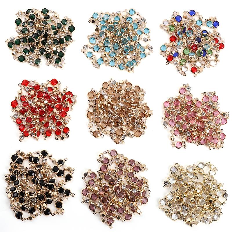 50cm/100cm Color Rhinestone Chain Color Retention Copper Chain DIY Bracelet Necklace Accessories