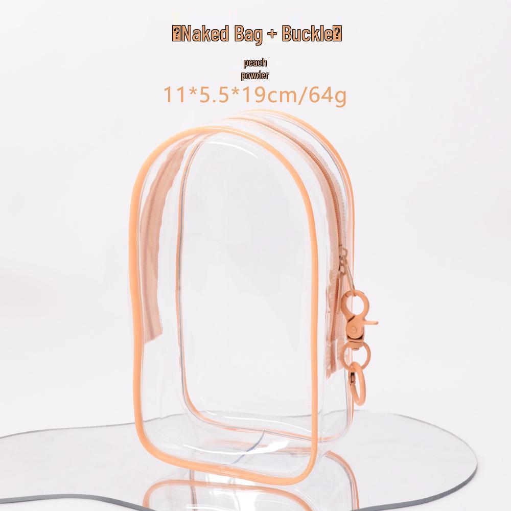 19cm Transparent Doll Stroller Bag - Fashionable, Waterproof PVC, Dustproof, Display Bag for Blind Box Dolls.