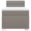 Maison Exclusive - Sommier à lattes de lit avec matelas Taupe 90x190 cm Tissu