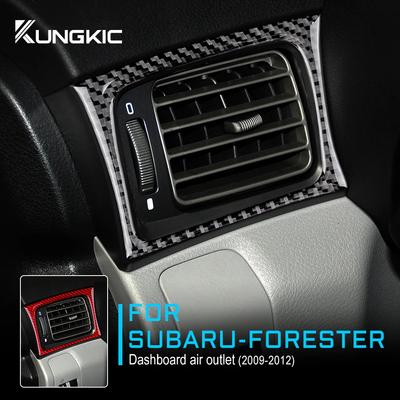 Sticker For Subaru Forester 2009 2010 2011 2012 Dashboard Both Sides Air Outlet Panel Trim Decal Carbon Fiber Car Accessories