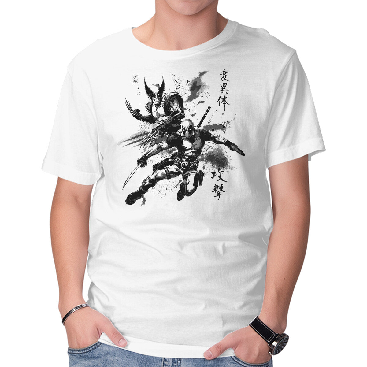Unisex Crew Neck T-Shirt Mutants In Action Graphic Short Sleeve Casual Tee XXXXL