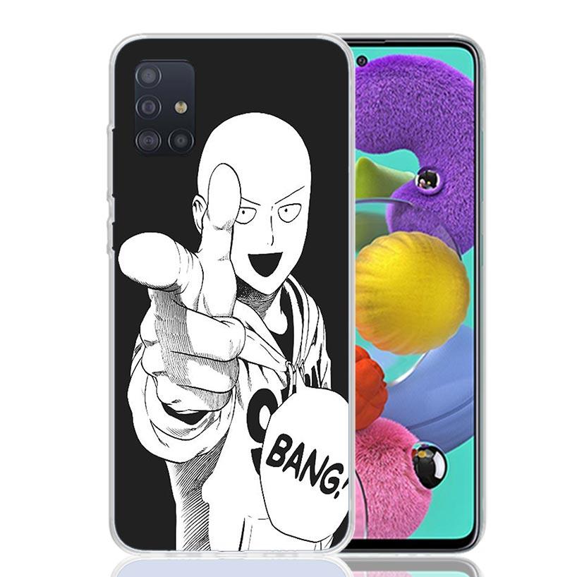 Anime 1 Punch Man Phone Case For Samsung Galaxy A52 A32 A22 A12 A02S A50S A30S A51 A31 AA71 Note 20 Ultra 10 S10 Plus Galaxy A51