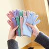 Korean Version of Autumn and Winter Women's Solid-color Knitted Gloves Are Cold-proof and Warm, and Can Be Cycled with Bare Fingers and Fashionable 