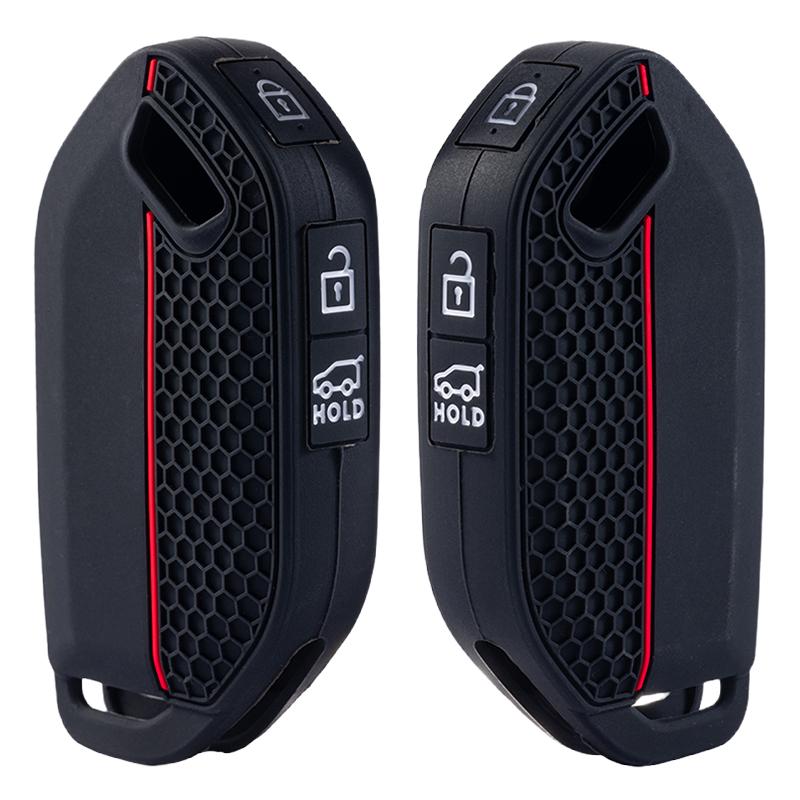 3 Buttons Silicone Auto Shell Fob For Kia Ev9 K3 K5 Carnival Picanto GT Line Sorento MQ4 KA4 Car Key Case Holder Cover Keyless