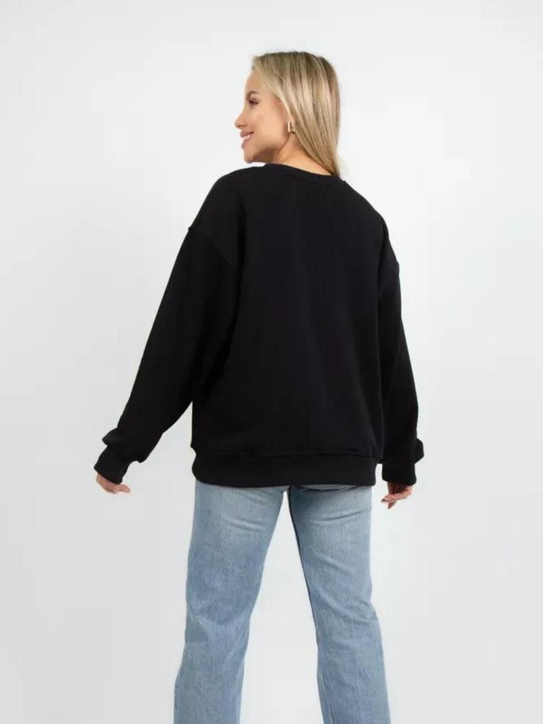 2025 A/W Stylish Thick Round Neck Sweatshirt, Versatile Commuter Lazy Style with Personalized Design