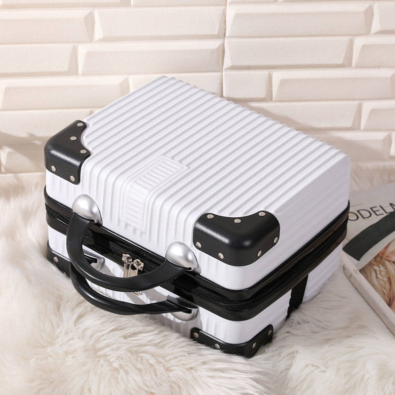 

14-inch Handheld Suitcase for Women, Travel Washbag Cosmetic Bag Portable with Password Lock Tool Kit, Small Locking Makeup Case 14inch